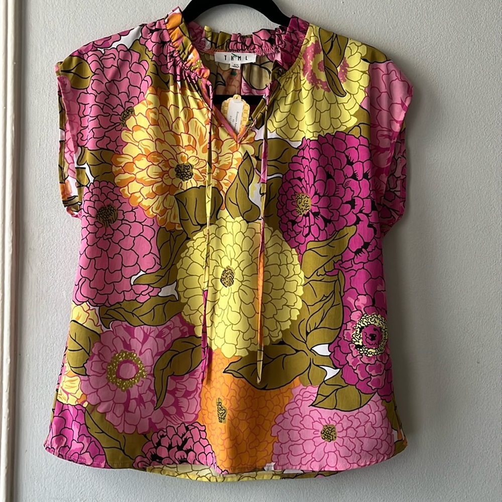 NWT•Anthropologie:ThML•Chrysanthemum Blouse•Sz XS